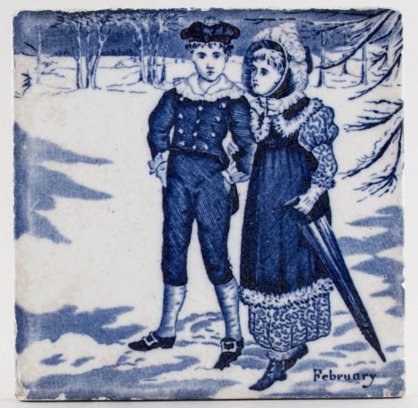 Tile February c1920s